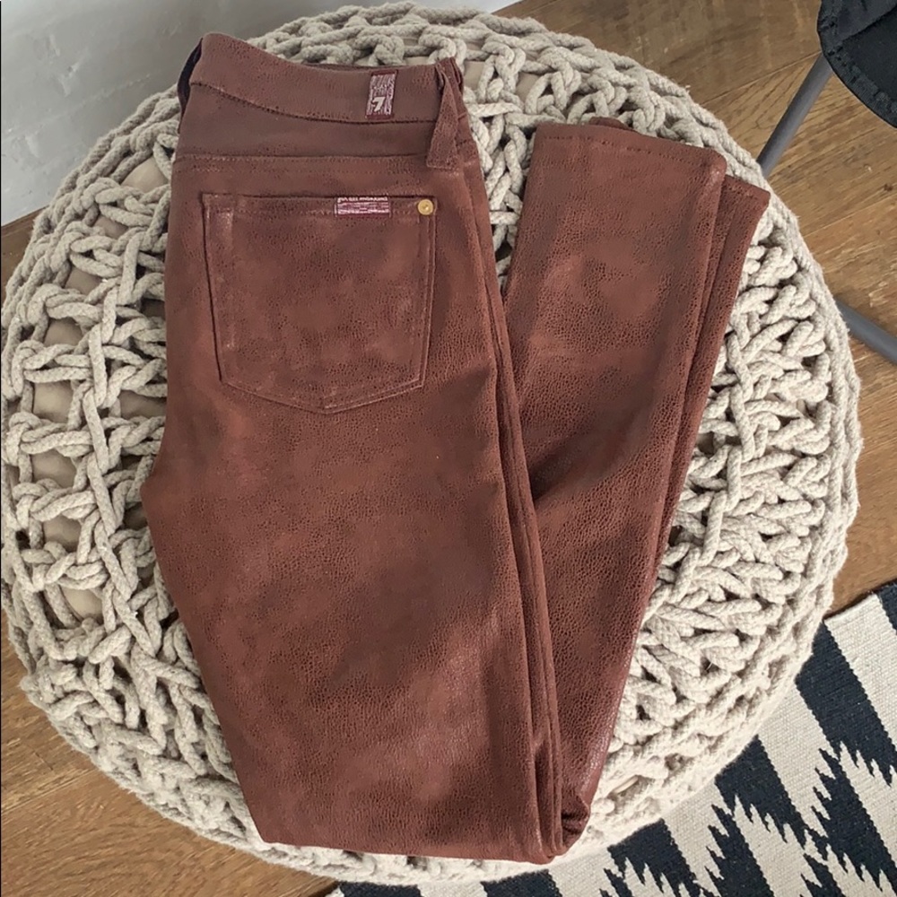 7 for all Mankind leather like skinny